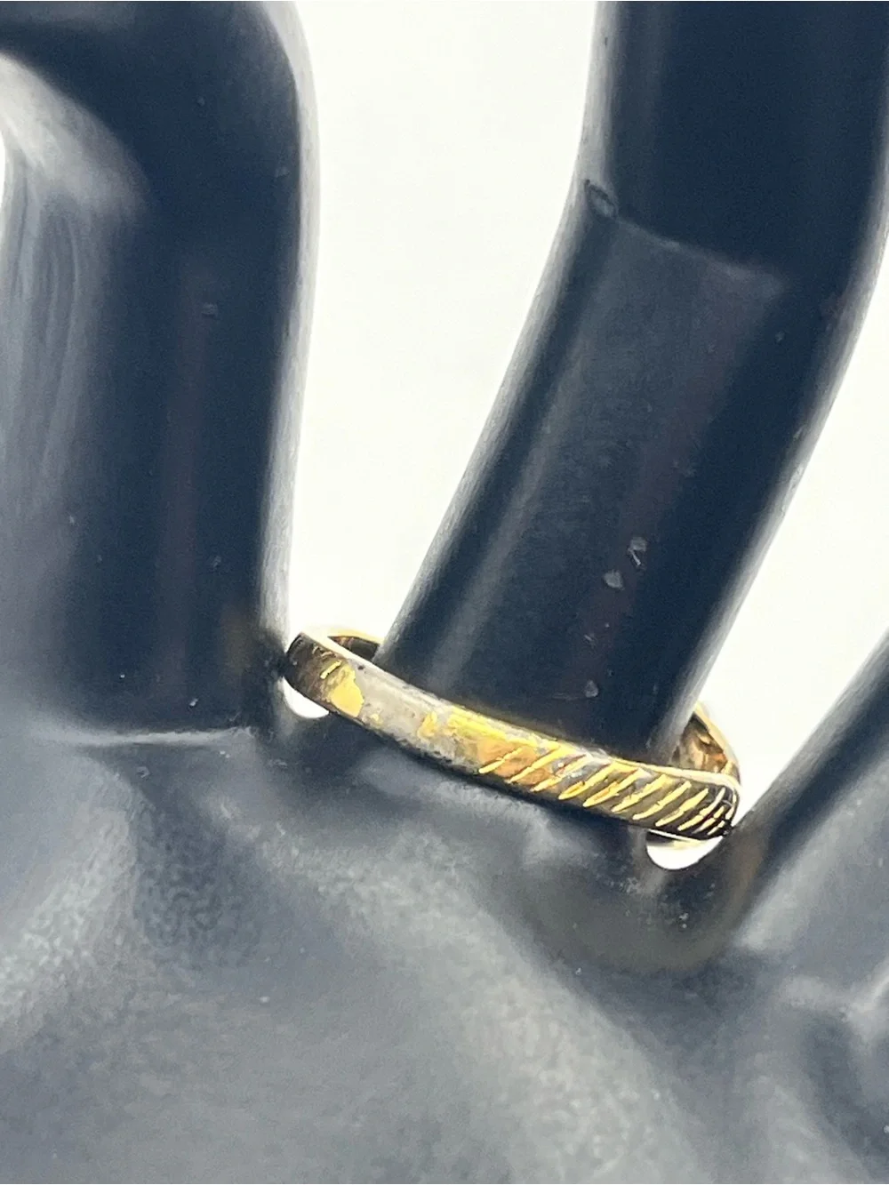 18k HGE gold electroplated filigree scroll Cameo vintage ring size 9